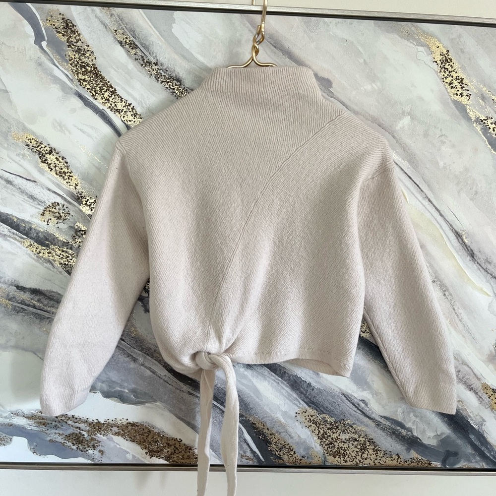 Rebeca Taylor 99% WOOL Chic Cream Casual Classic Women's Turtleneck Sweater